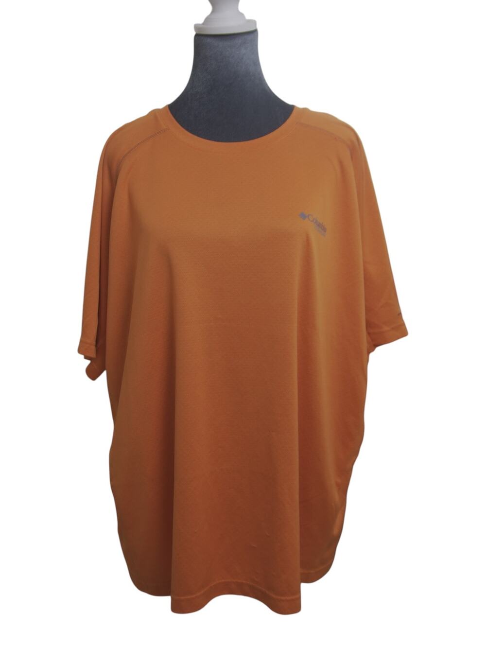 Columbia Titan Trail Shirt Men XXL Orange Titanium Omni-Freeze Zero Running